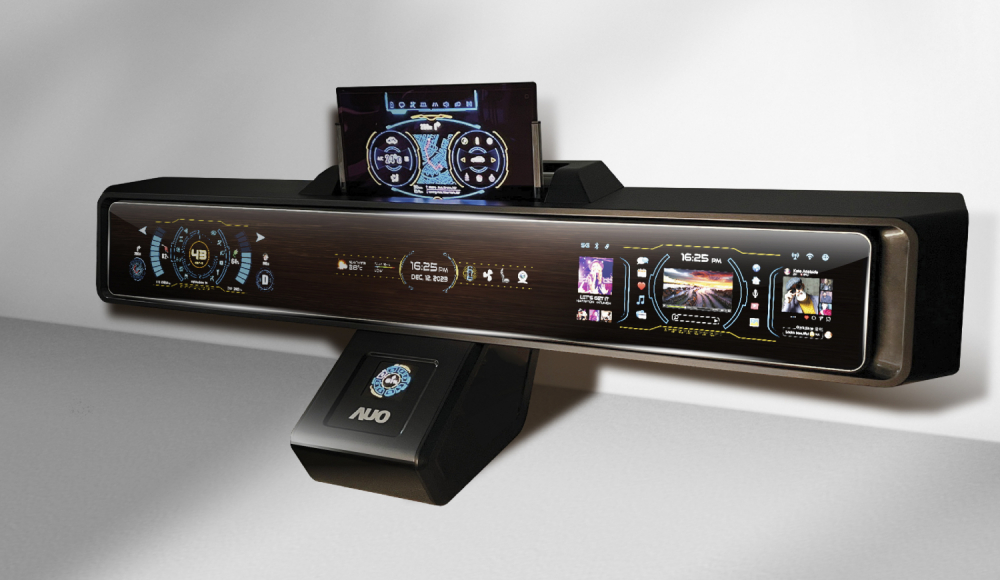 hth·华体Micro LED沉浸式车舱显示方案结合 可卷式、可伸缩的Micro LED应用并可呈现不同的质感纹路，展现人性化设计