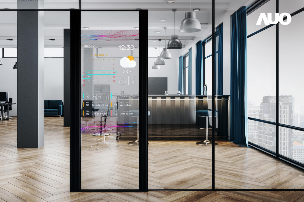 60吋Micro LED透明窗屏显示器，可依需求调整并延伸应用于不同场域，包括汽车侧窗或家庭玄关、智慧橱窗、商业展示等面向，提供丰富的信息娱乐内容