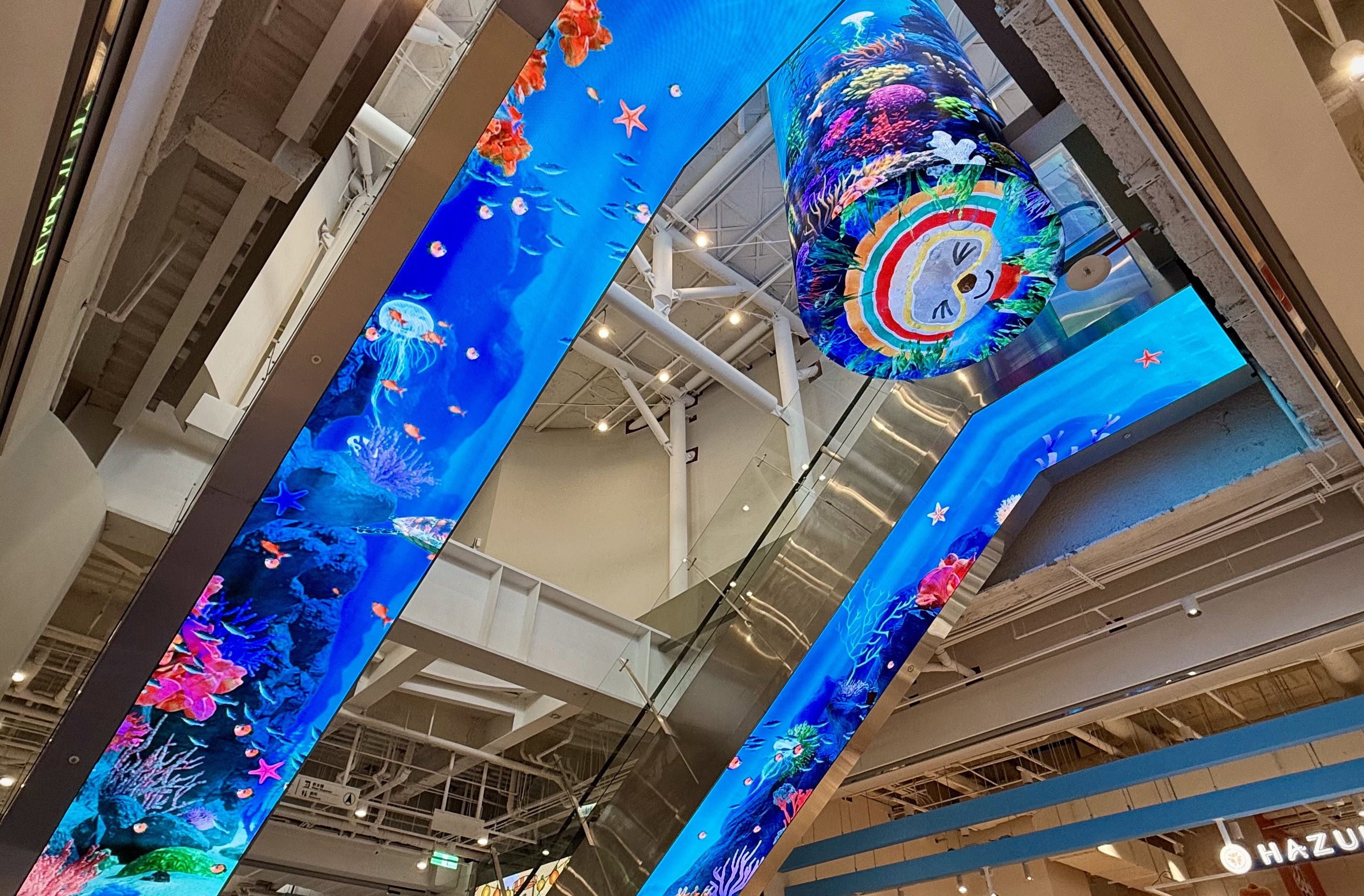 達擎與傑可達整合先進顯示技術與軟硬體應用服務，提供一系列大型LED顯示解決方案，為全新改裝開幕的「清水服務區」佈局嶄新視覺體驗。